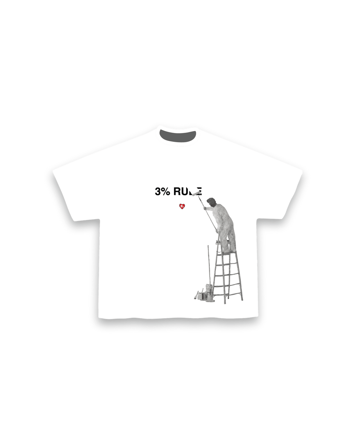 3% Rule Tee - Red Letters
