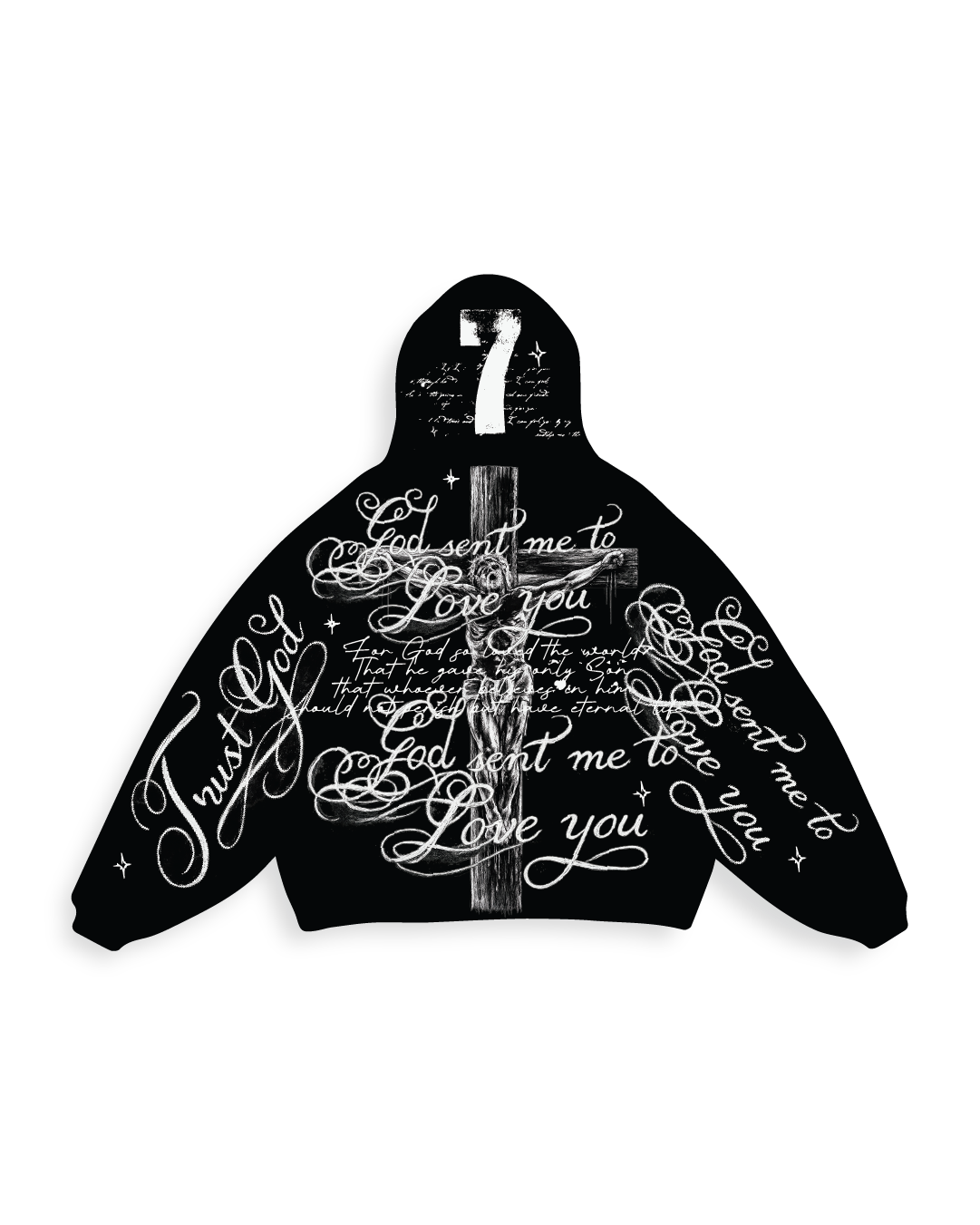 Jesus Script Zip-Up Hoodie
