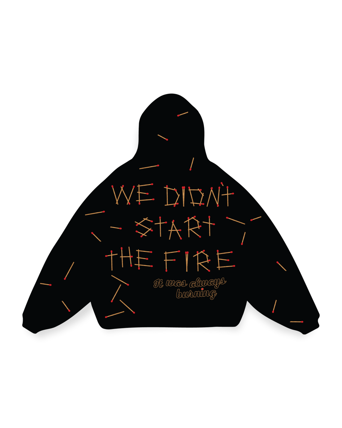 Already Burning Zip-Up Hoodie - Red Letters
