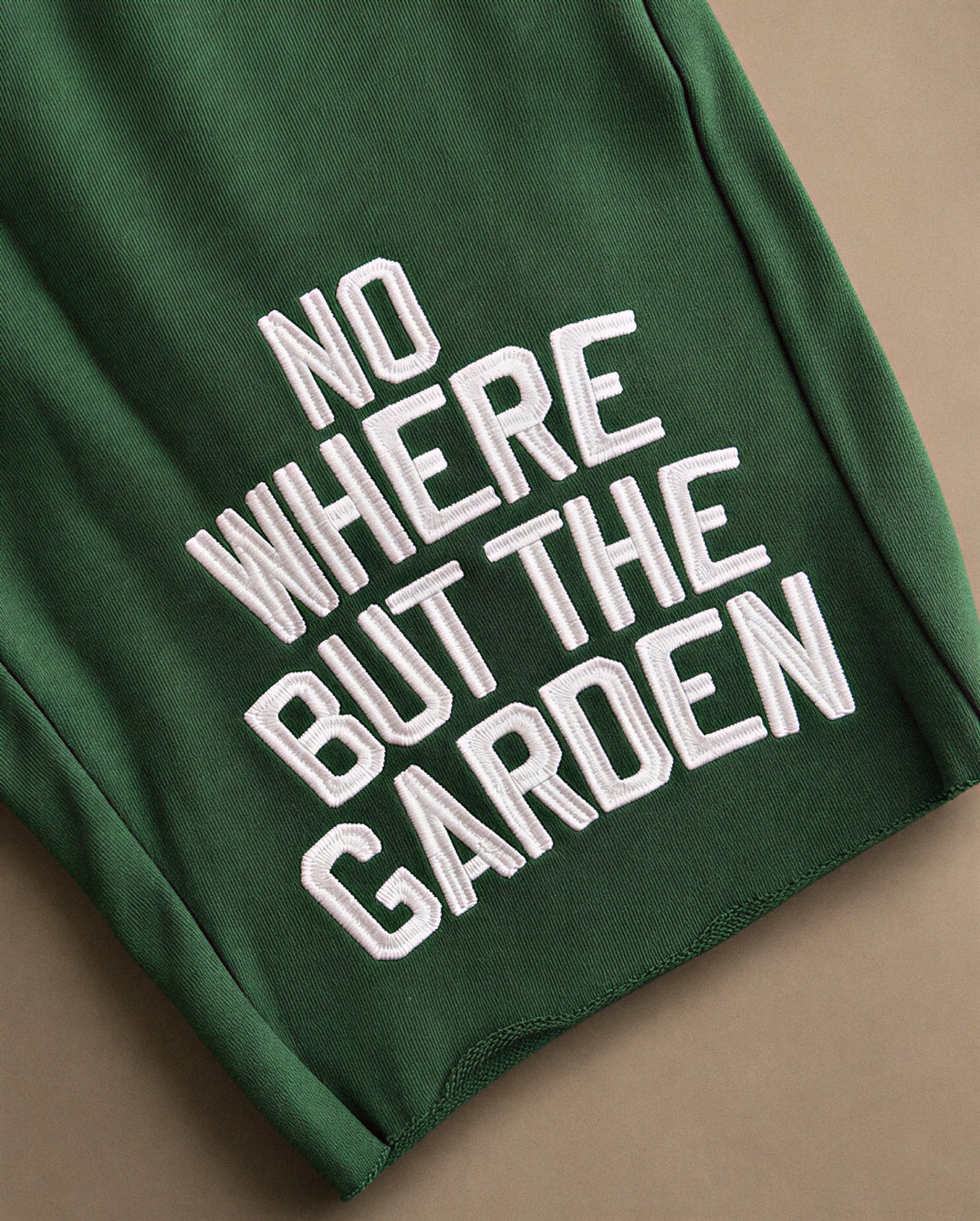 At The Garden French Terry Shorts - Red Letters