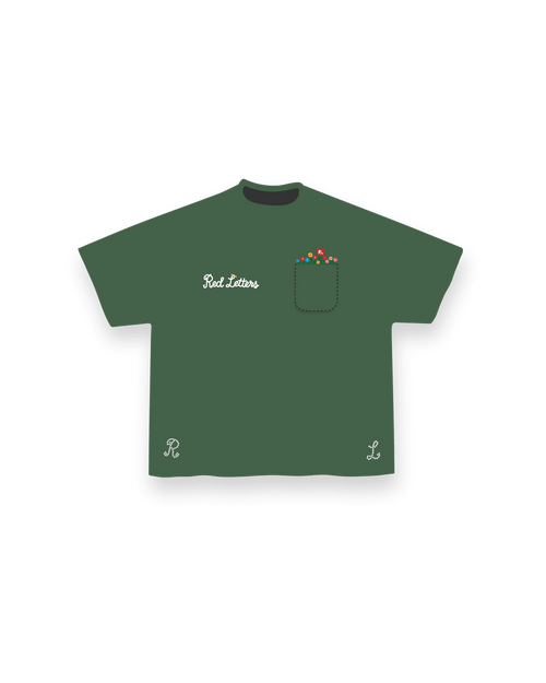 At The Garden Tee - Red Letters