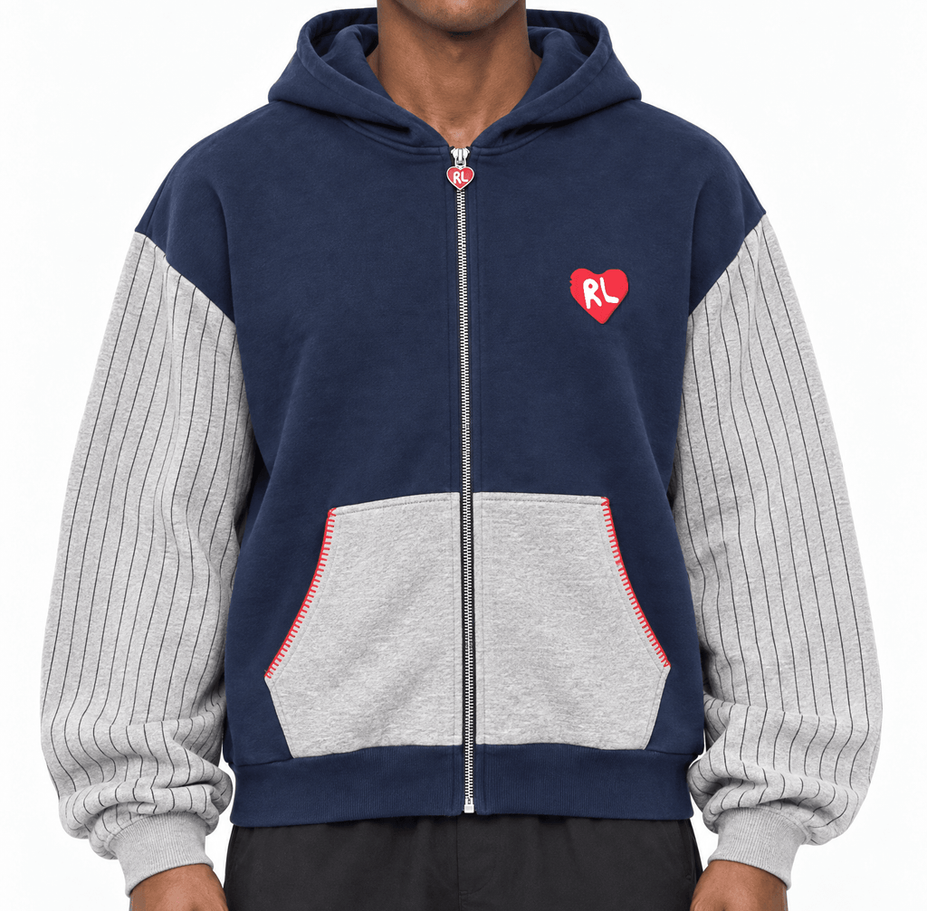 Bronx Cozy Zip Up - Red Letters