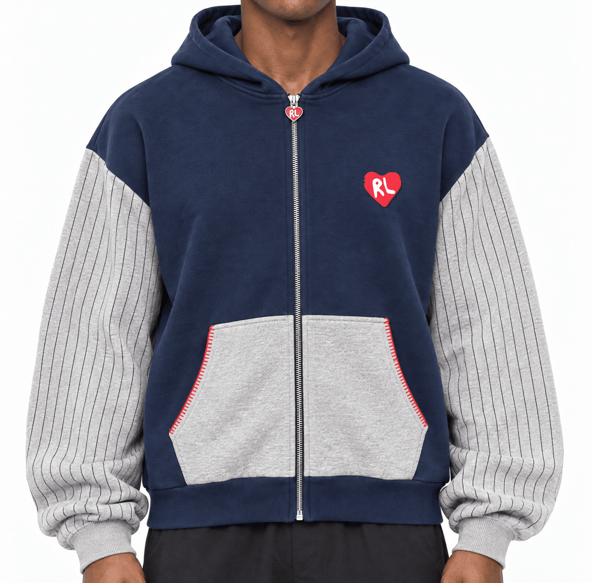 Bronx Cozy Zip Up - Red Letters