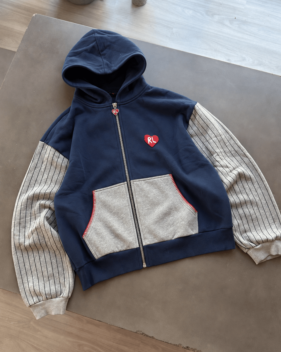 Bronx Cozy Zip Up - Red Letters