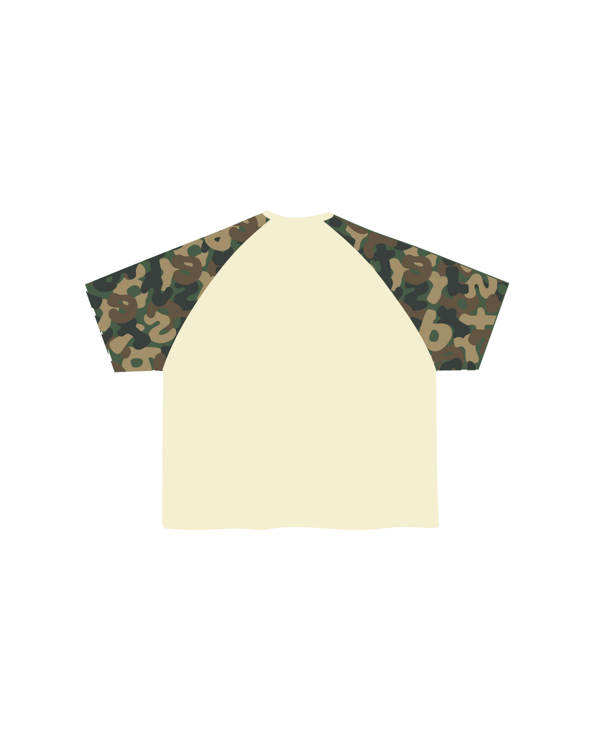 Camo Letters Thermal Tee - Wood - Red Letters