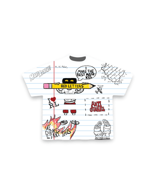 Doodle Tee - Red Letters
