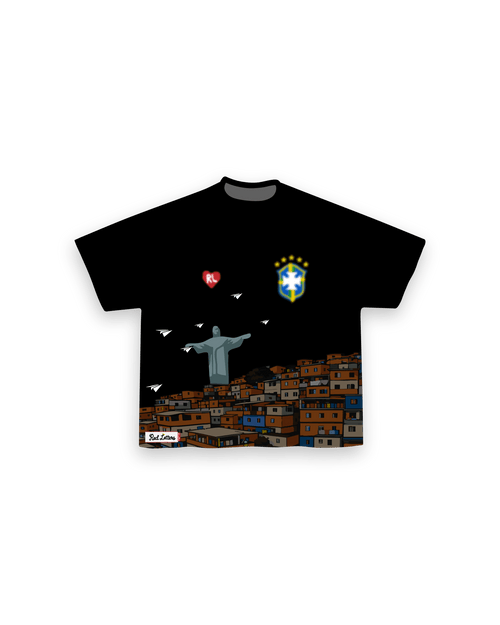 Favelas Tee - Red Letters