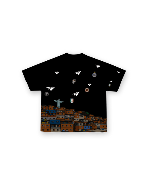 Favelas Tee - Red Letters