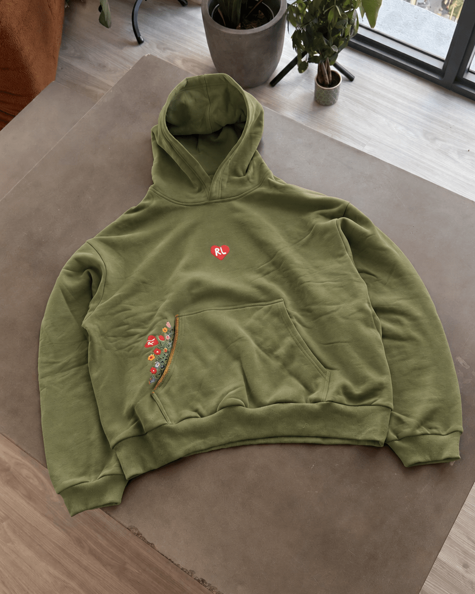 Garden Cozy Hoodie - Red Letters