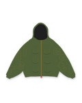 Just Pockets Scattered Zip Up - Moss - Red Letters