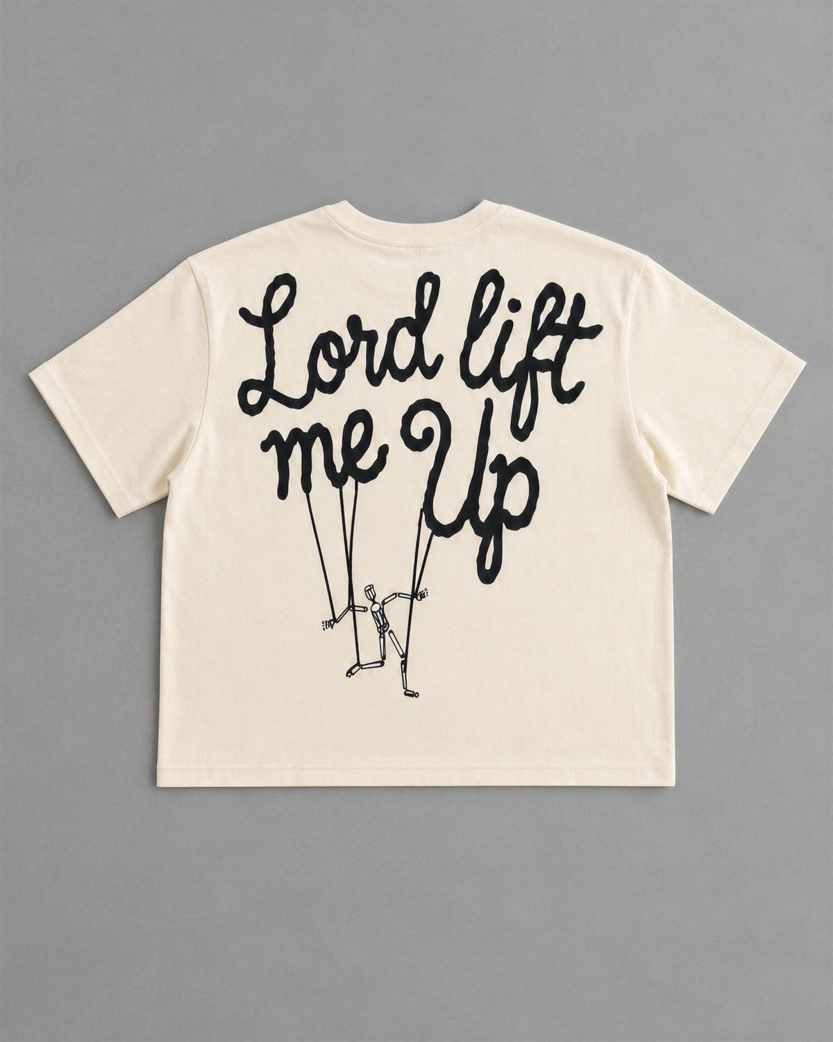 Lord Lift Me Up Rope Tee - Off White - Red Letters