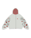 Love Letters Scattered Zip Up by Red Letters