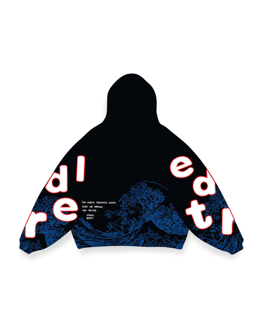 Make Waves Scattered Hoodie - Red Letters