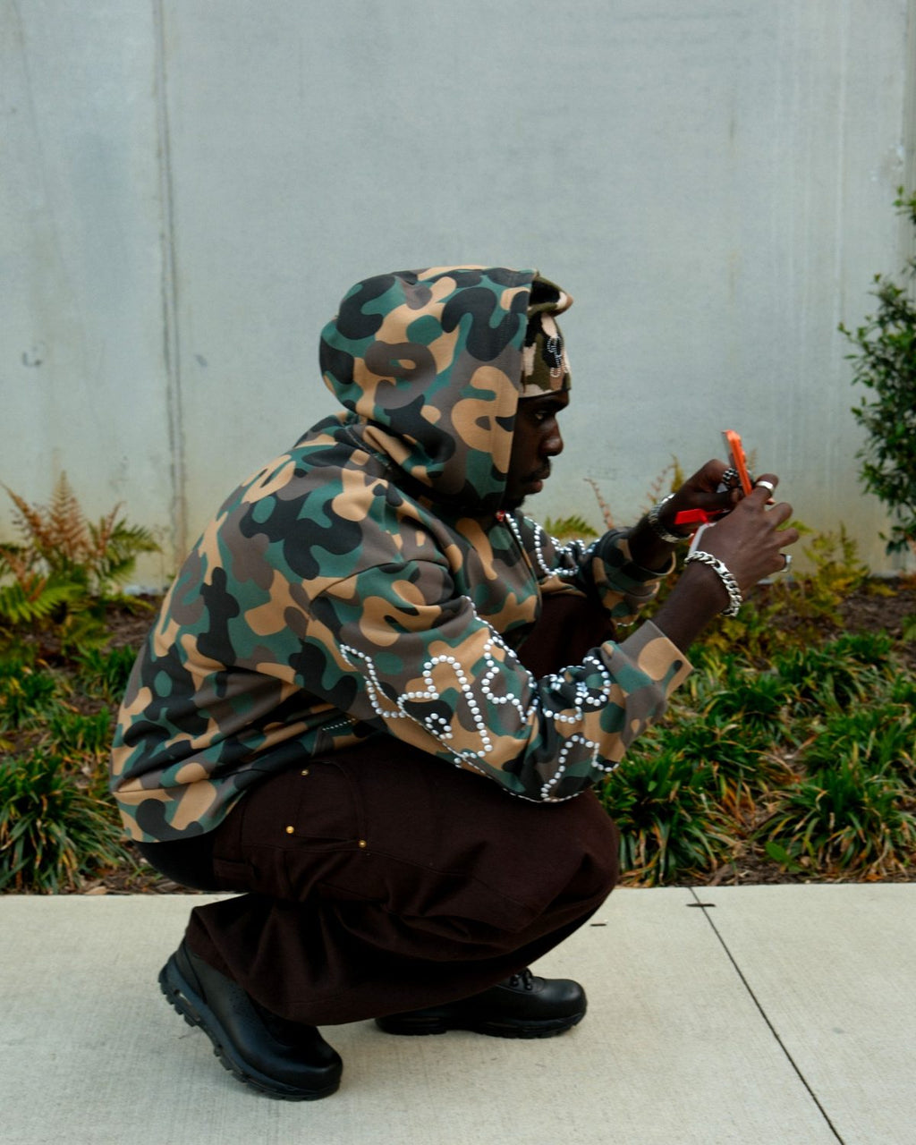 Camo Gem Zip-Up Hoodie