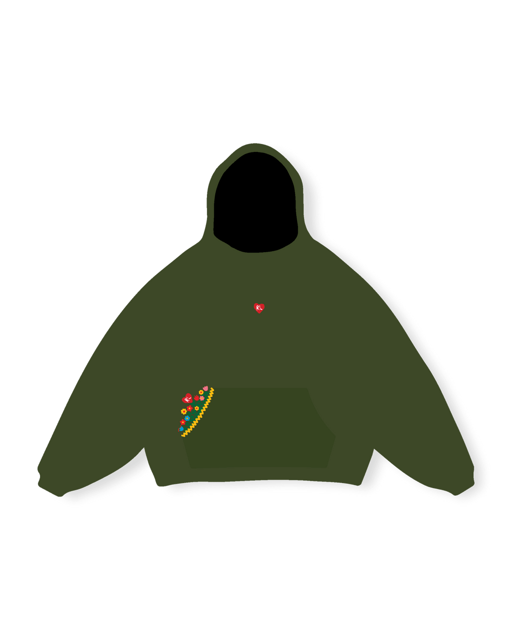 Pocket Garden City Hoodie - Red Letters