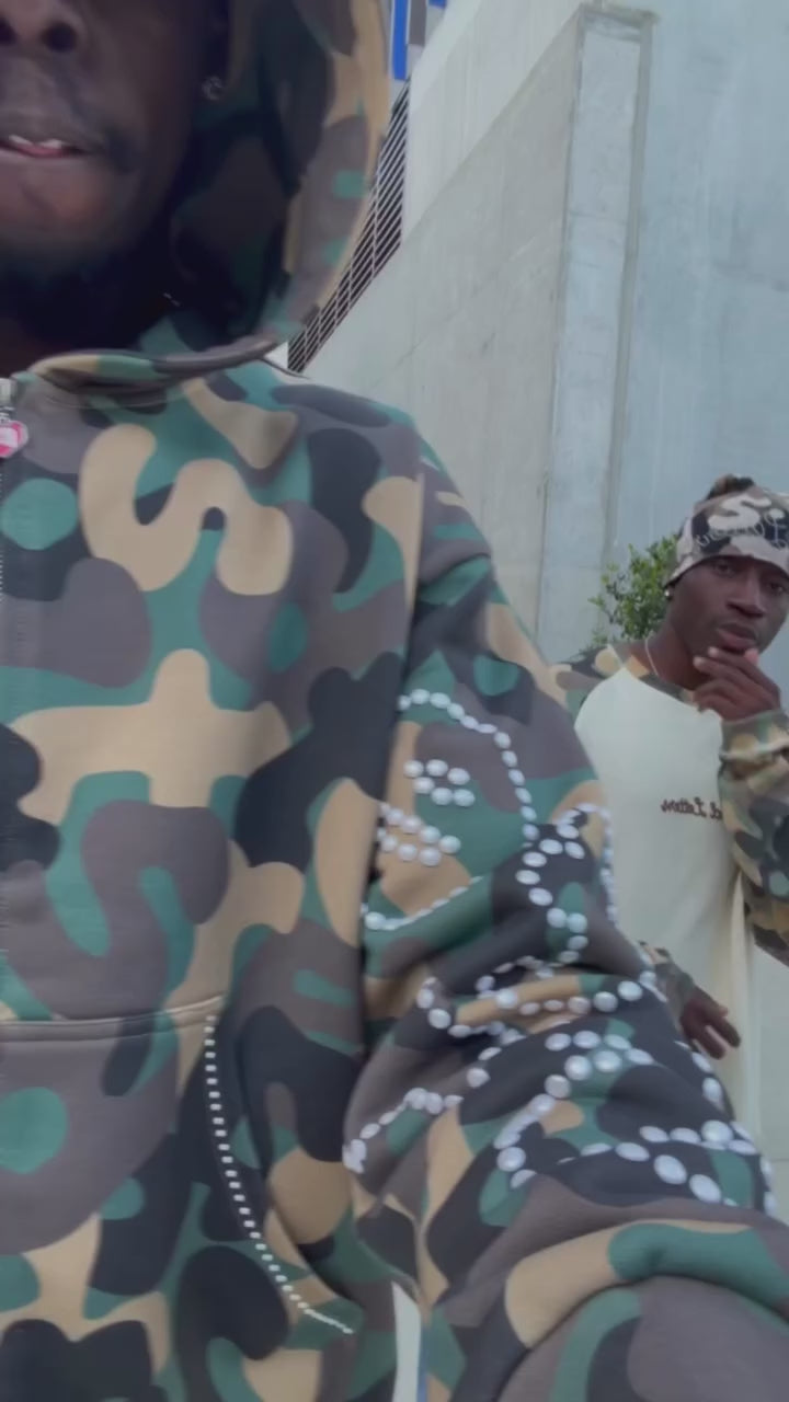 Camo Gem Zip-Up Hoodie