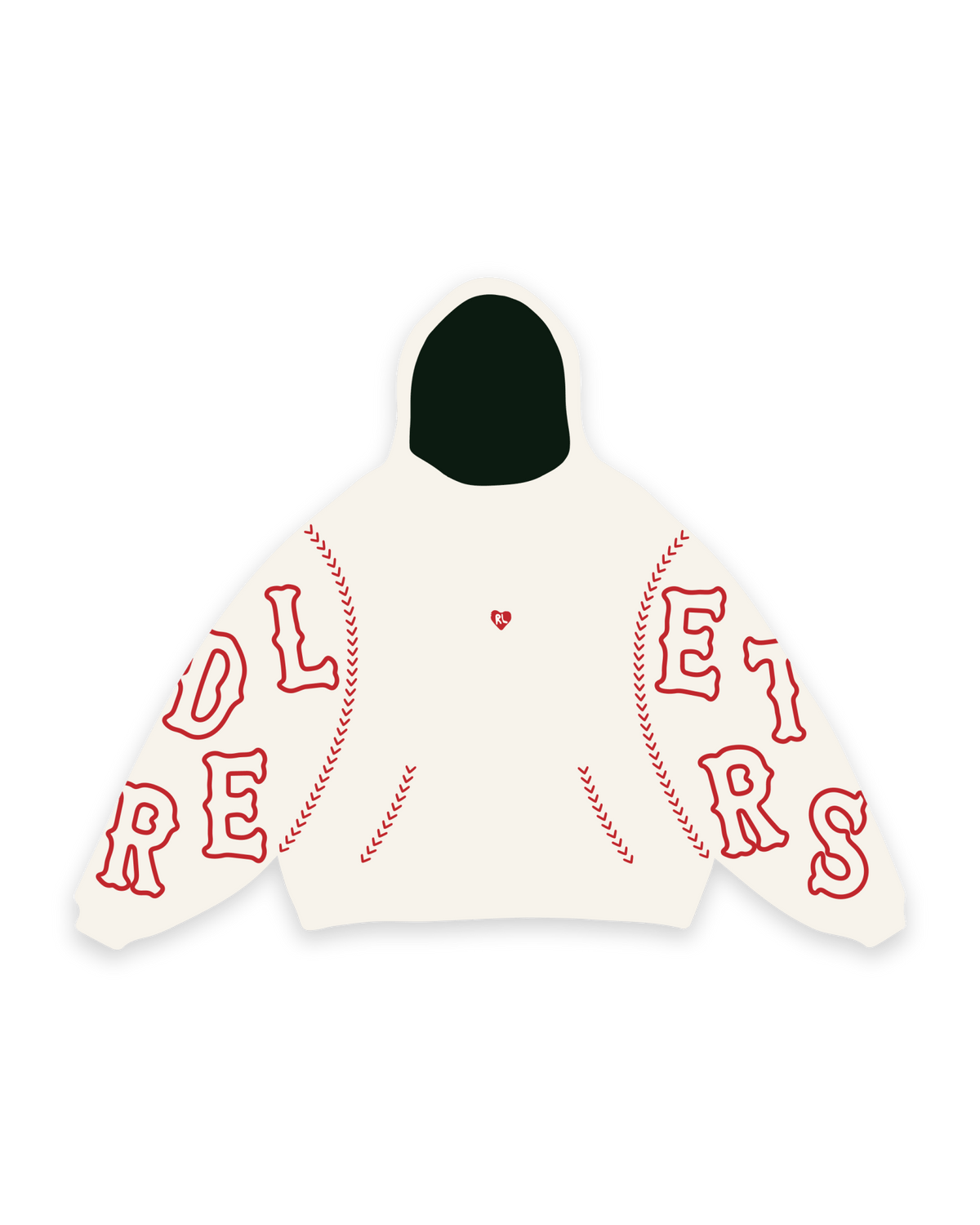 Red Stitches Scattered Hoodie by Red Letters