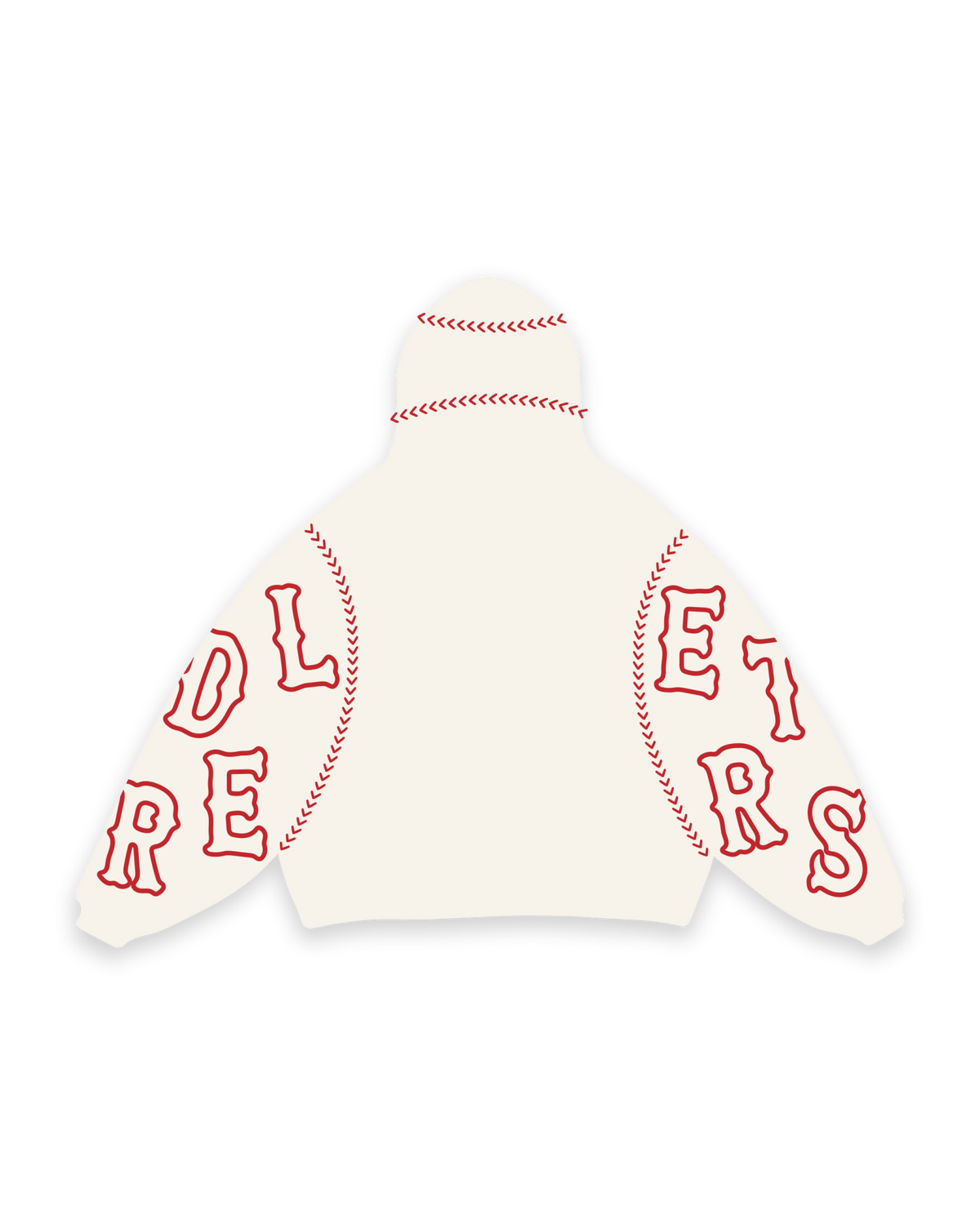 Red Stitches Scattered Hoodie by Red Letters