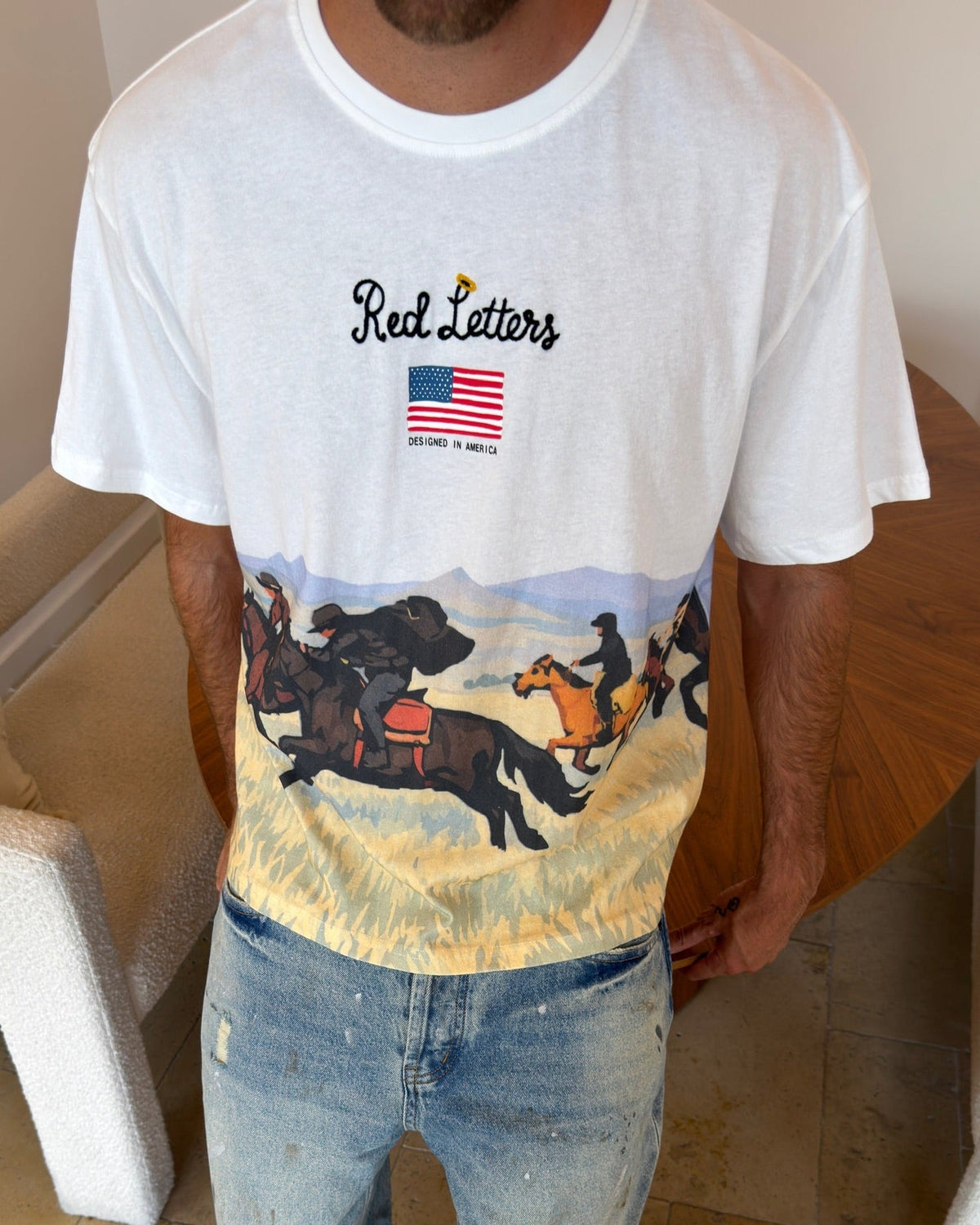 The Wild West Tee - Red Letters