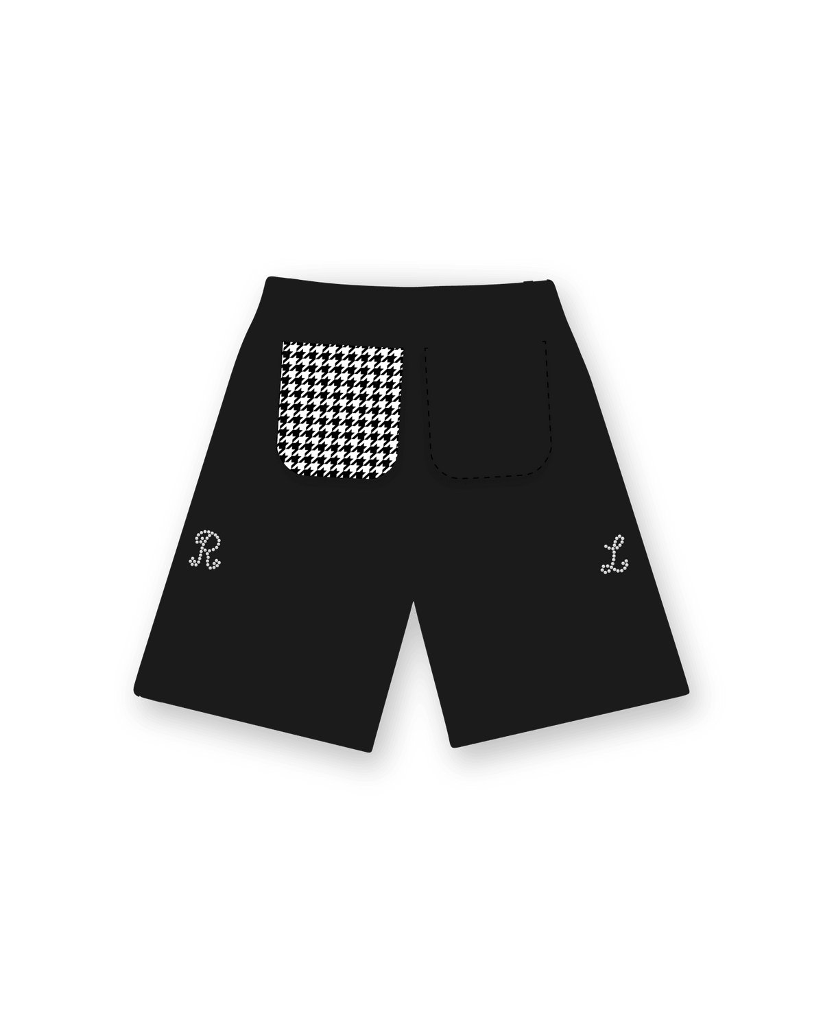 Trust God French Terry Shorts - Black - Red Letters