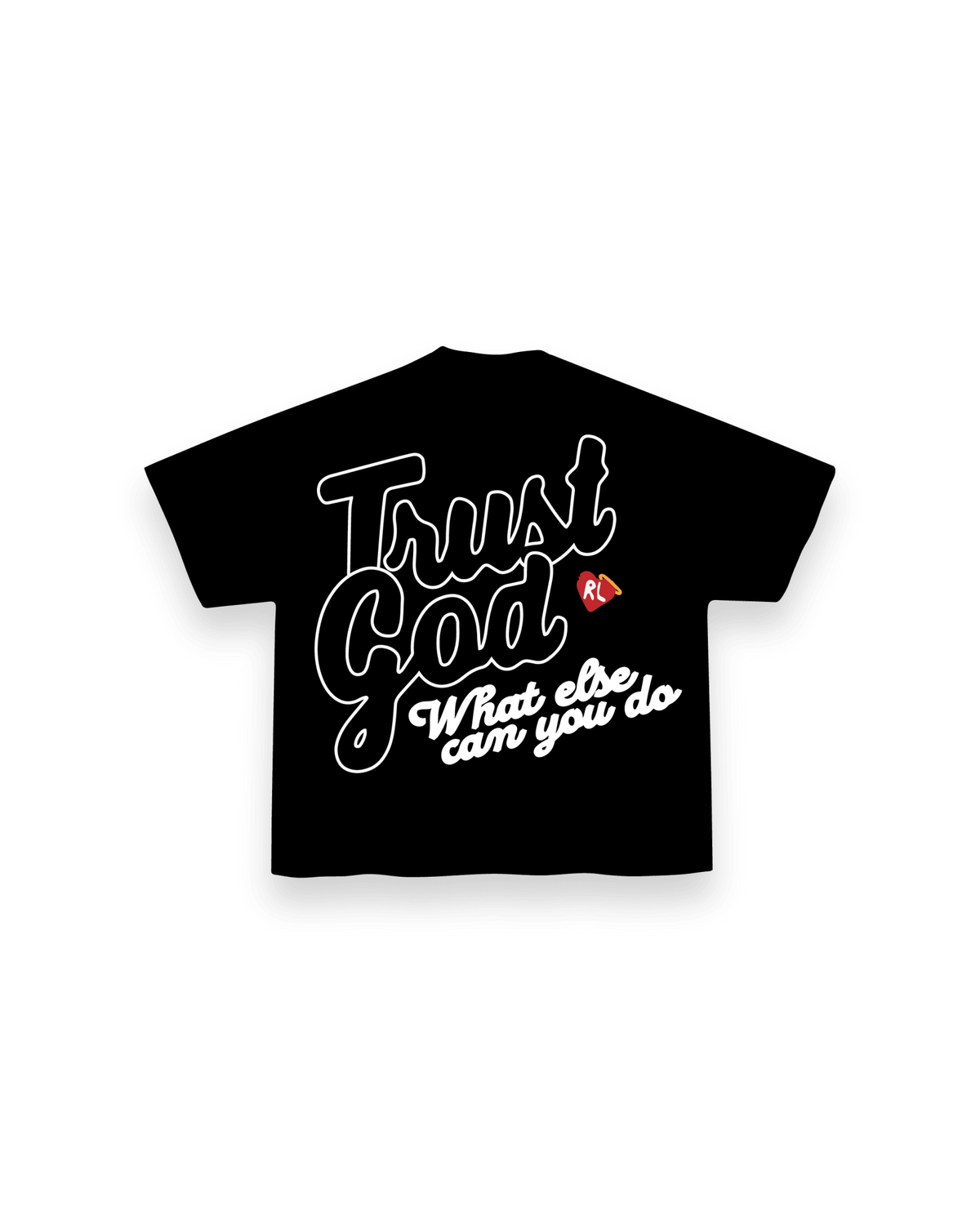 Trust God Tee - Black - Red Letters
