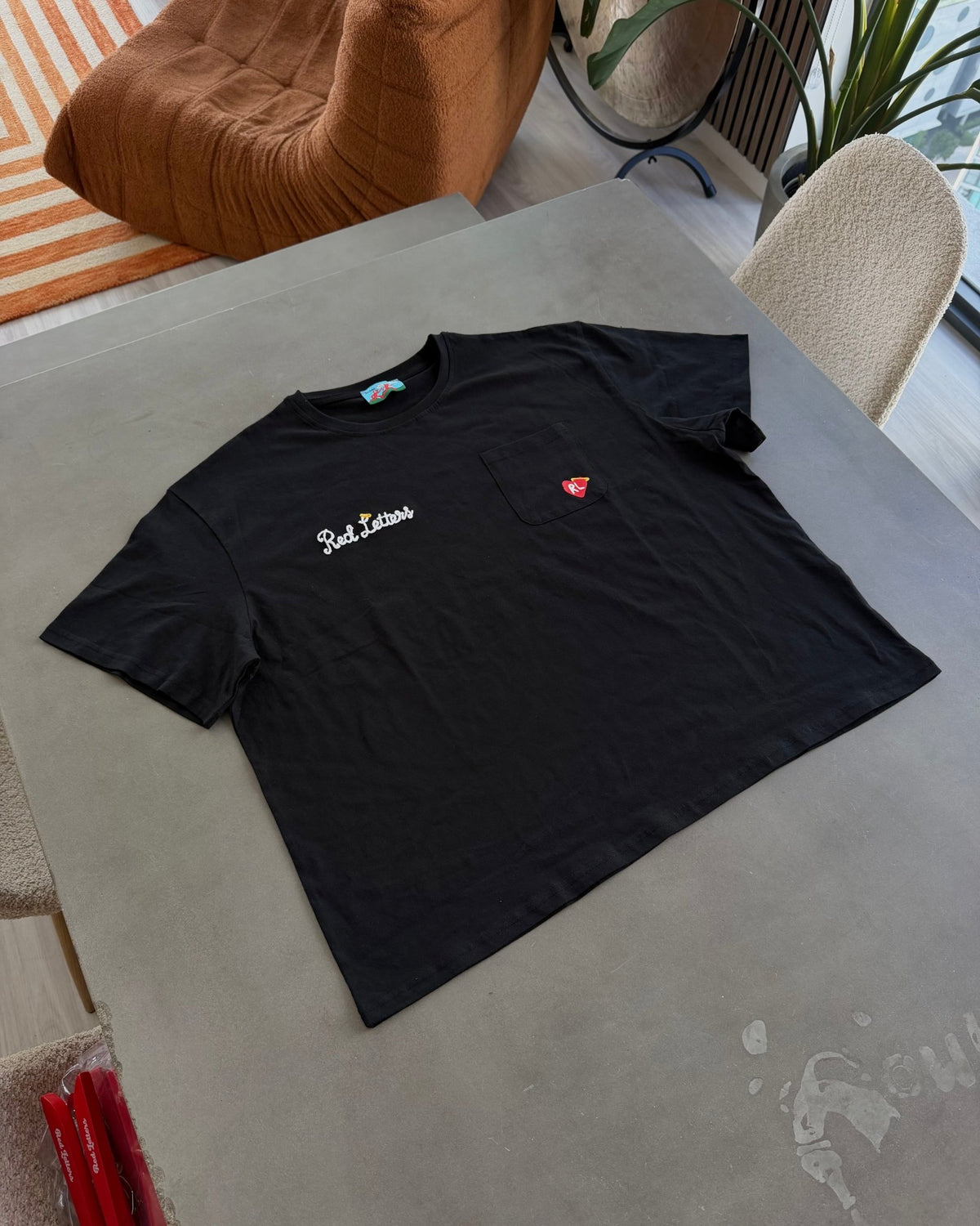 Trust God Tee - Black - Red Letters